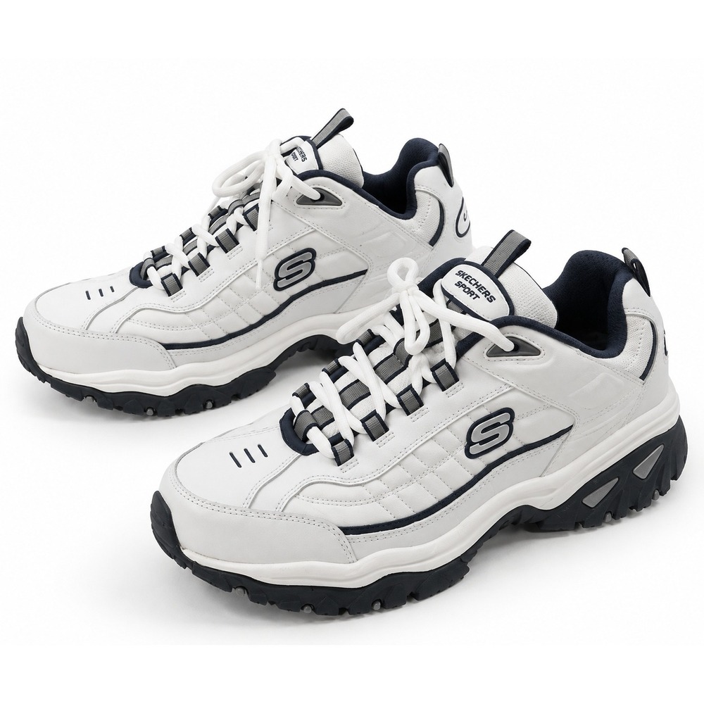 Y2K Retro Skechers Energy After Burn Sport Sneakers Men's 13 White Navy